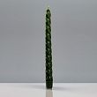 Свеча "Лакированная Витая №40", 2,2×23 см, зелёная