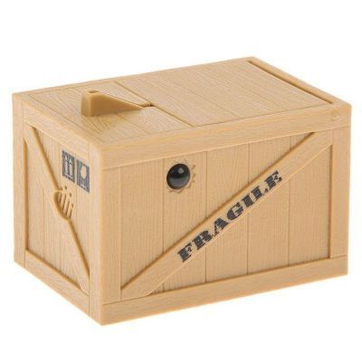 Копилка пластик музыкальная "Зверёк прятающий монетки" МИКС 11х7х7,5 см