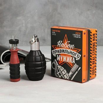 Набор: парфюм 100 мл и отвертка с набором бит «Набор правильного мужика»