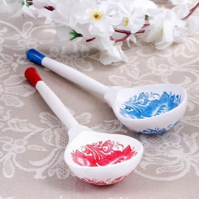 Ложка полубаская  «Гжель», 19×6 см, микс