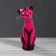 Копилка "Кошка Аннет", покрытие флок, розовая, 24 см