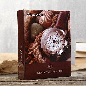 Фотоальбом BRAUBERG на 200 фотографий 10х15 см "Часы"