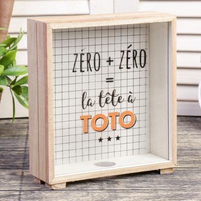 Копилка интерьерная дерево "Zero" 20,5х18,5х5,7 см