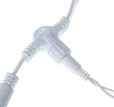 Гирлянда уличная УМС "Бахрома" (Ш:3 м, В:0,6 м, нить силикон, бело-синий)