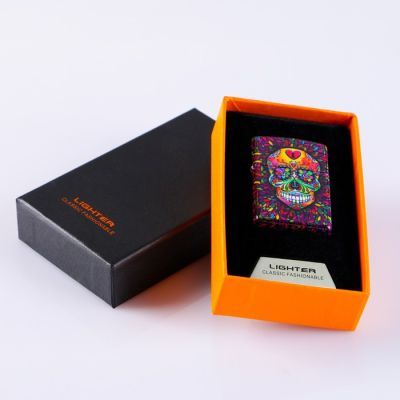 Зажигалка электронная "Muerte", в подарочной коробке, USB, дуговая, 3.7х5.8 см