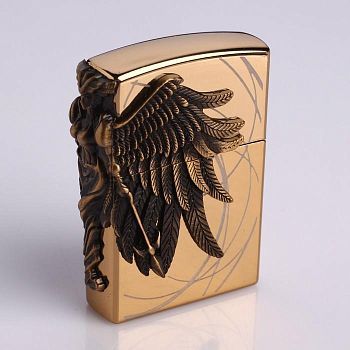 Зажигалка «Крылья», газ, кремний, 4х5.7 см, микс