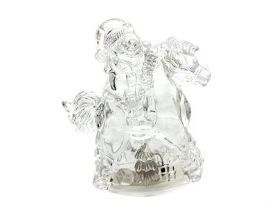 Фигурка декоративная светодиодная "Дед Мороз на лошадке" (h = 10 см)