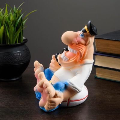 Копилка "Боцман" синий 20х16х15см