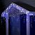 Гирлянда «Бахрома» 4 × 0.6 м, IP44, белая нить, 180 LED, свечение бело-синее, мигание, 220 В