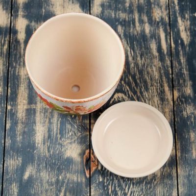 Набор горшков цветочных "Милан Декупаж" 1 л/ 2 л/ 3,8 л/ 5,4 л