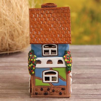 Аромалампа Домик «Зеркало», ручная работа, микс 15,5 см