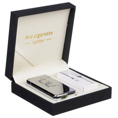 Зажигалка электронная, USB, спираль, 2 функции, цвет стали, 3.5х10х10 см