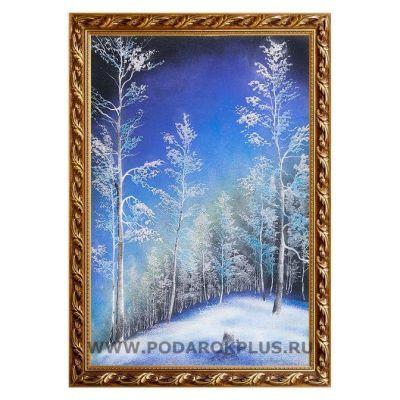 Картина "Зимний лес" багет №127 (40х60 см)