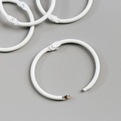 Кольца для альбома "Рукоделие" KDA-045/2, 0,45 см, 4 шт, белый