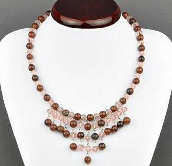 Колье Обсидиан "Торжество" арт.П2777