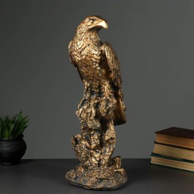 Копилка "Орел на камне большой" бронза 20х21х55см