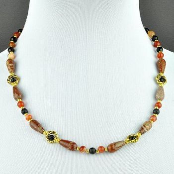 Бусы Сердолик, яшма "Эльнара" арт.КР-966