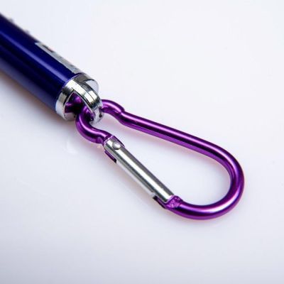 Лазерная указка с карабином, 2 LED, 2 режима, микс, 7 х 1.4 см