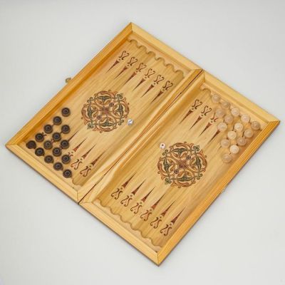 Настольная игра 2 в 1 "Державные": шашки, нарды, доска 40 х 40 см, микс