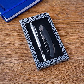 Набор подарочный 2в1 (ручка, открывалка-штопор)