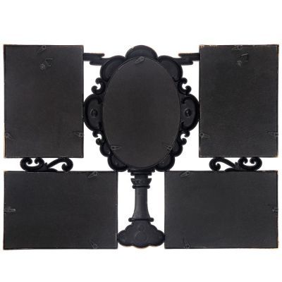 Фоторамка пластик на 5 фото 10х15 см "Зеркало" тёмное золото 30х40,5 см