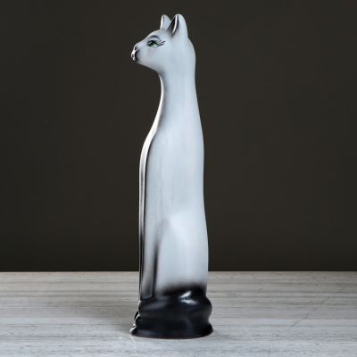 Копилка "Кот", акрил, серая, 48 см