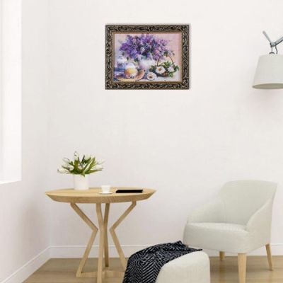 Гобеленовая картина "Сирень" 34*44 см рамка МИКС