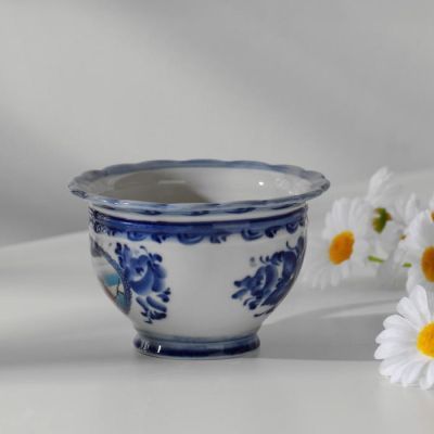 Чашка "Подарочная Снегири", гжель