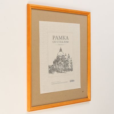 Фоторамка 30х40 см сосна, №1 Янтарь, 17 мм