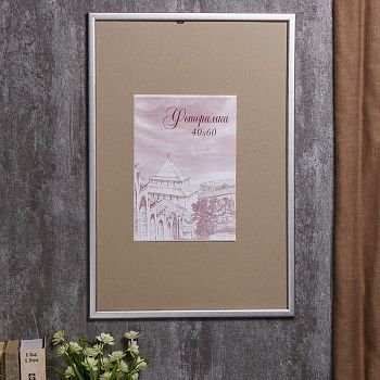 Фоторамка сосна с19 40х60 см (серебро)
