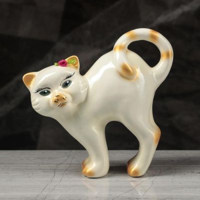 Копилка "Кот бублик", покрытие лак, белая, 20 см