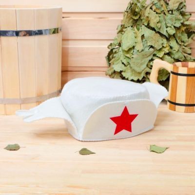 Шапка для бани  "Ушанка"  МИКС