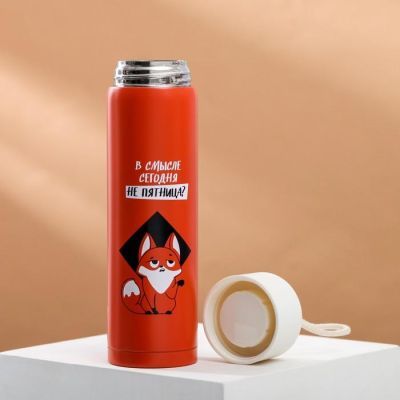 Подарочный набор «В смысле сегодня не пятница»: термос 350 мл, плед 75 × 100 см