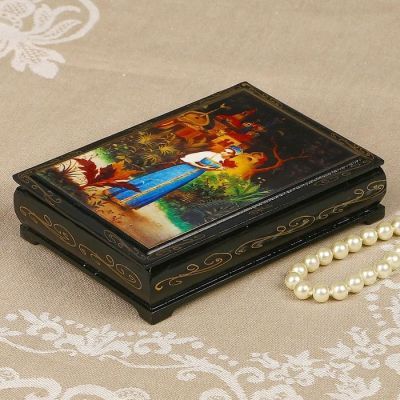 Шкатулка «Аленький цветочек», 10×14 см, лаковая миниатюра