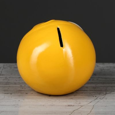 Копилка "Смайлик Подмигивающий", глянец, жёлтый цвет, 8 см