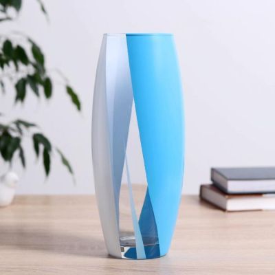 Ваза "Абстракция-кобальт" d-7,5см 10х26см, микс