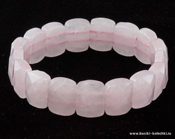 Браслет Розовый кварц "Энигма" арт.бНКР-15(15-10)-17-1