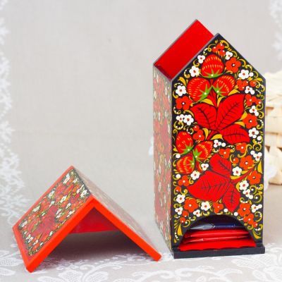 Чайный домик, 11×12×20 см, хохлома