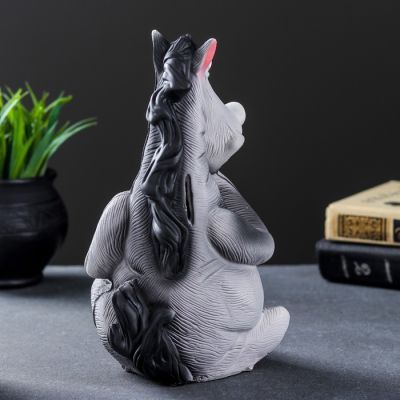 Копилка "Лошадь" серая, 13х13х23см