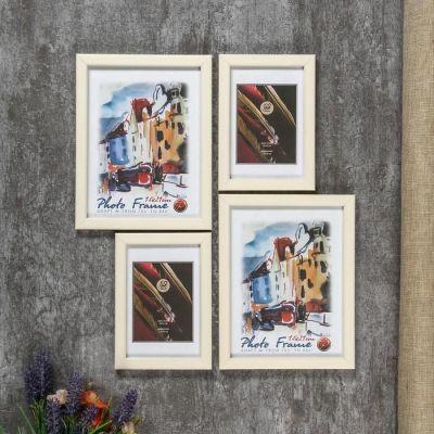 Набор фоторамок пластик FOTEX VIP 10х15, 15х20 см (молоко) 4 шт