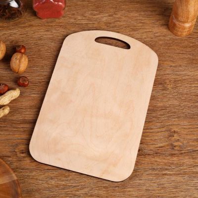 Доска разделочная большая "Любимой", цветы 27х18 см