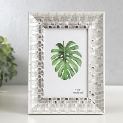 Фоторамка пластик 10х15 см "Серебрянная кладка" 20х15х2,3 см