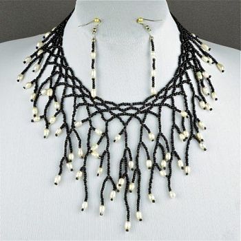 Комплект Жемчуг, бисер "Изящество" арт.КАП-1378