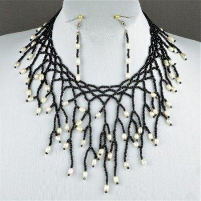 Комплект Жемчуг, бисер "Изящество" арт.КАП-1378