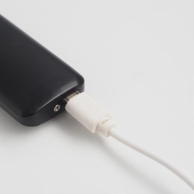 Зажигалка электронная, спиральная, "100% Мужик", чёрная, 3х7.3 см, USB