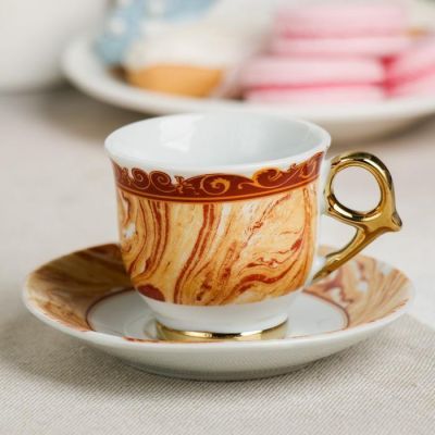 Набор «С Праздником Весны»: кружка 80 мл, блюдце Ø 11 см