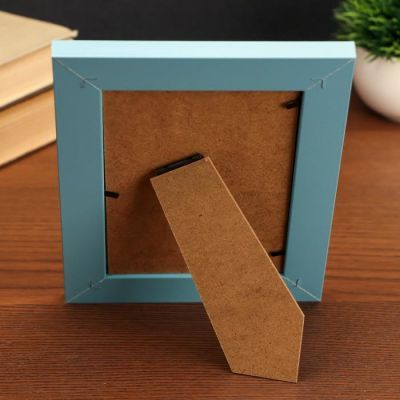 Фоторамка пластик 10х15 см "Белённый дуб с голубой каймой" 19,5х15х1,2 см