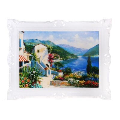 Картина "Вилла на Капри" в белой раме