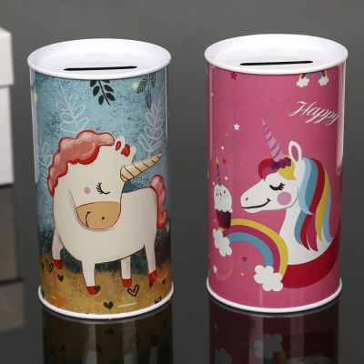 Копилка металл "Единорог" МИКС 12х6,5х6,5 см