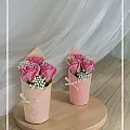 Букеты их мыльных роз